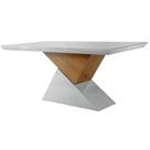 Mesa para Cozinha Dubai + Tampo Madeirado Vidro Reto 180x90cm Off White/Imbuia-Vidro Off White - Rufato Mesa para Cozinha Dubai + Tampo Madeirado Vidro Reto 180x90cm Off White/Imbuia-Vidro Off White - Rufato