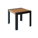 Mesa para Cozinha Grace + Tampo Madeirado 90x90cm Cinza/Nature - Cimol