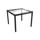 Mesa para Cozinha Reno M002 + Tampo Vidro 90X90cm Polipropileno Preto - Kappesberg