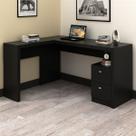 Mesa para Escritório 2 Gavetas Preto Me4129 - Tecno Mobili