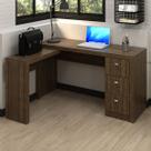 Mesa para Escritório 3 Gavetas Nogal Me4101 - Tecno Mobili