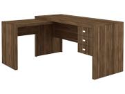 Mesa para Escritório 3 Gavetas Nogal ME4106 - Tecno Mobili