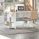 Mesa para Escritório 3875 Ambiente Branco Brilho - Qmovi Mesa para Escritório 3875 Ambiente Branco Brilho - Qmovi