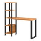 Mesa para Escritório 5 Prateleiras Industrial Freijó/Preto - Dalla Costa