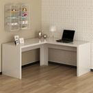 Mesa para Escritório Angular em L 157,3cm MDP Branco Acabamento Pintura UV Tecnomobili Cor:Branco