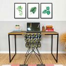 Mesa para Escritório de Ferro e Madeira 120cm Style Industrial Tabaco e Preto