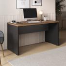 Mesa para Escritório e Home Office Escrivaninha Moderna e Simples Lineare 136cm Nogal E Preto Mesa para Escritório e Home Office Escrivaninha Moderna e Simples Lineare 136cm Nogal E Preto