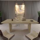 Mesa para Escritório e Reunião 2 Metros em Tamburato Executiva Branco/Carvalho Artany