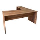 Mesa para Escritório em L 148x148 Nogal/Preto REALME