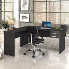 Mesa Para Escritório Em L 1,60x1,60m Tampo E Pés 30mm C/gav.