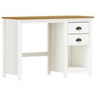Mesa Para Escritório Escrivaninha Home Office 2 Gavetas Mazzaro F06 Branco Freijó - Lyam Decor
