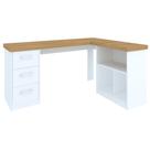 Mesa Para Escritório Escrivaninha Home Office Mali A02 Olmo Branco - Lyam Decor