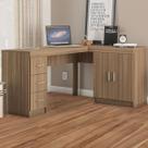 Mesa para Escritório Espanha 2 Portas 3 Gavetas Castanho - Politorno