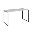 Mesa para Escritório Industrial Base Base Ferro Preto Tampo Mdp Branco 120x60