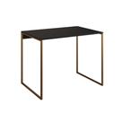 Mesa para Escritório Industrial Base Ferro Dourado Tampo Mdp Preto 90x50 Mesa para Escritório Industrial Base Ferro Dourado Tampo Mdp Preto 90x50