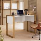 Mesa para Escritório Office Freijó/Branco Acetinado - Qmovi
