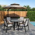 Mesa para Jardim 107x107x71cm Macae Preto