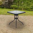 Mesa para Jardim com Tampo de Vidro Quadrada Petrópolis Bel