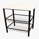 Mesa Para Microondas 55 cm Com 2 Cestos Moura