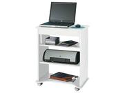 Mesa para Notebook com Rodinhas e 55cm Tampo Portátil Branca