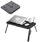 Mesa para Notebook Mesa Notebook Apoio Refrigerador 2 Coolers Ventilador Touch Base Ajustável Preta