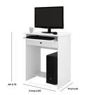 Mesa Para PC Estudos Com Gaveta Argentina cor Branco - Comprar Moveis em Casa