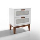 Mesa Para Quarto Indiana Criado Santorini Branco 45cm