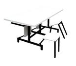 Mesa para Refeitório com 4 lugares Dobráveis Escamoteáveis