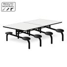 Mesa para Refeitório FIXA 8 Lugares MDF Branco de 25 mm - POLLO MÓVEIS - 50045 Mesa para Refeitório FIXA 8 Lugares MDF Branco de 25 mm - POLLO MÓVEIS - 50045