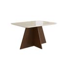 Mesa para Sala de Jantar 120x90cm com Vidro Lapidado
