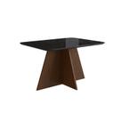 Mesa para Sala de Jantar 120x90cm com Vidro Lapidado Mesa para Sala de Jantar 120x90cm com Vidro Lapidado
