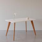 Mesa para Sala de Jantar 130cm com Vidro Acerola