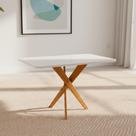 Mesa para Sala de Jantar 130cm com Vidro Cacau