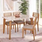 Mesa Para Sala De Jantar 130cm Vidro Temperado 4 Cadeiras Mesa Para Sala De Jantar 130cm Vidro Temperado 4 Cadeiras