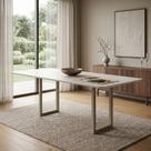 Mesa para Sala de Jantar 160x90cm com Vidro Itália