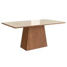 Mesa para Sala de Jantar 160x90cm com Vidro Lapidado Mesa para Sala de Jantar 160x90cm com Vidro Lapidado