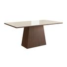 Mesa para Sala de Jantar 160x90cm com Vidro Lapidado Mesa para Sala de Jantar 160x90cm com Vidro Lapidado