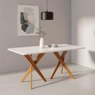 Mesa para Sala de Jantar 180cm com Vidro Cacau Mesa para Sala de Jantar 180cm com Vidro Cacau