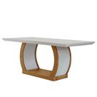 Mesa para Sala de Jantar 180cm Milena Em MDF e Vidro