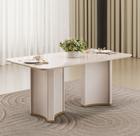 Mesa para Sala de Jantar 180cm Tampo Retangular com Vidro Liz