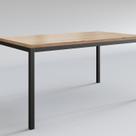 Mesa para Sala de Jantar 4 Lugares Estilo Industrial Soul Preto/Amadeirado
