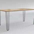 Mesa para Sala de Jantar 4 Lugares Retangular Estilo Industrial Mdp Hairpin
