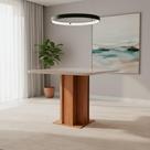 Mesa para Sala de Jantar 95cm Tampo Mdf/vidro Sophia