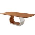 Mesa para Sala de Jantar Ane 220cm Madeira Tampo Barril Laminado Moderna Mobília