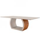 Mesa para Sala de Jantar Ellis 220cm em Madeira com Vidro Moderna Mobília Mesa para Sala de Jantar Ellis 220cm em Madeira com Vidro Moderna Mobília