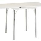 Mesa para Sala de Jantar Flor Moderno Branco/Cromado