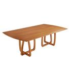 Mesa Para Sala De Jantar Flora 220cm Tampo Barril Laminado Cinamomo Imbuia
