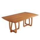 Mesa para Sala de Jantar Flora 240cm Tampo Barril Laminado Moderna Mobília