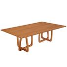 Mesa Para Sala De Jantar Flora Tampo Canto Moeda Laminado Cinamomo Imbuia