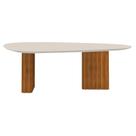 Mesa para Sala de Jantar Isis Orgânica 1,80m Off White Cinamomo - Leifer